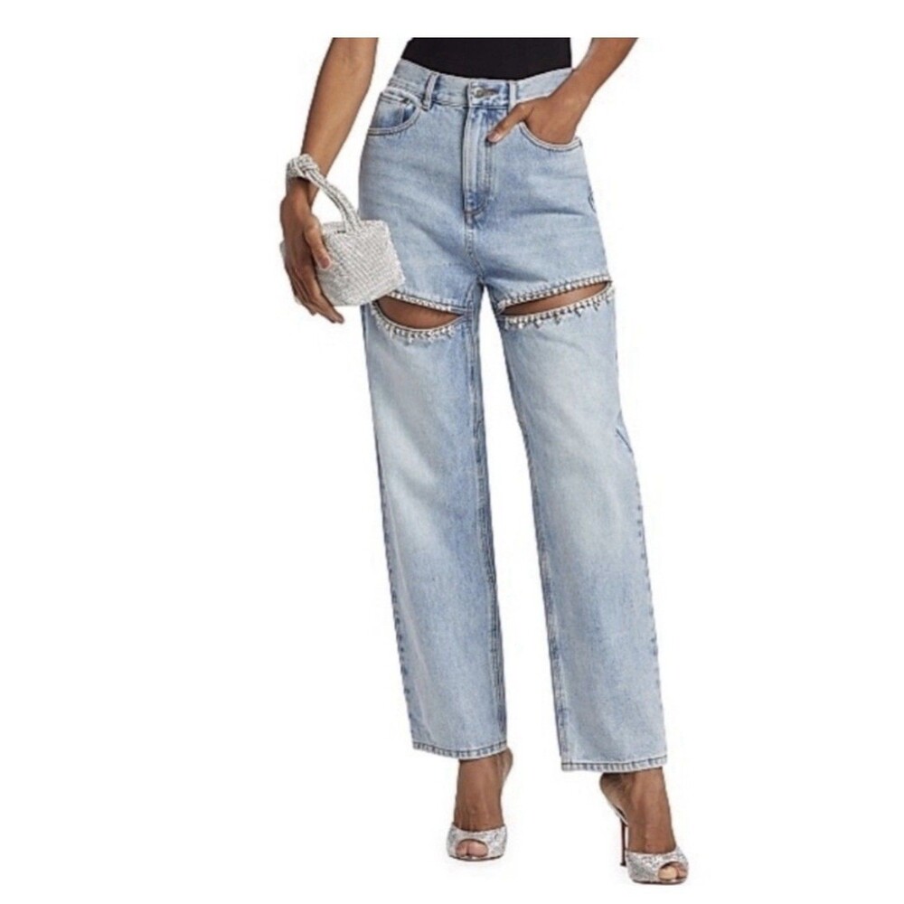 Torn By Ronny Kobo Mariah Jeans Size 25 Taylor Swift Rhinestone Light Wash